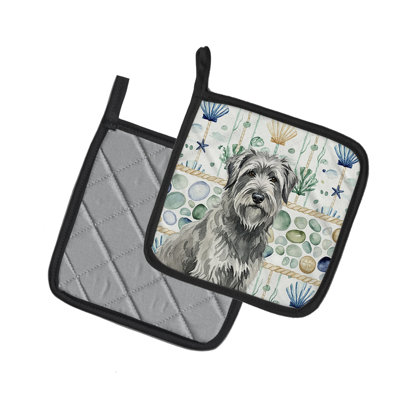 Paire de poignées en verre gris Briard