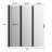 Free-folding Bathtub Tri-fold Tempered Glass Door - No Assembly Needed, Easy to Install-124845440