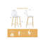 Tabouret de bar moderne et minimaliste avec pieds élégants en métal (ensemble de 4)-720376865-720376927