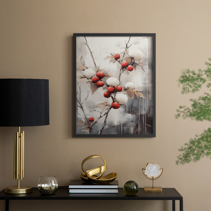 Christmas Holiday Art -Series 2-CCCLIV Framed Print - Solid Wood, 30" H x 24" W, Noir, noir, noir, noir