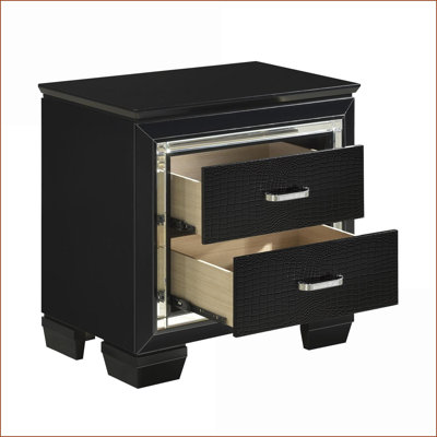 Table de chevet 2 tiroirs Glam