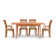 Sarah 4 - Person Solid Wood Top Four Leg Dining Set