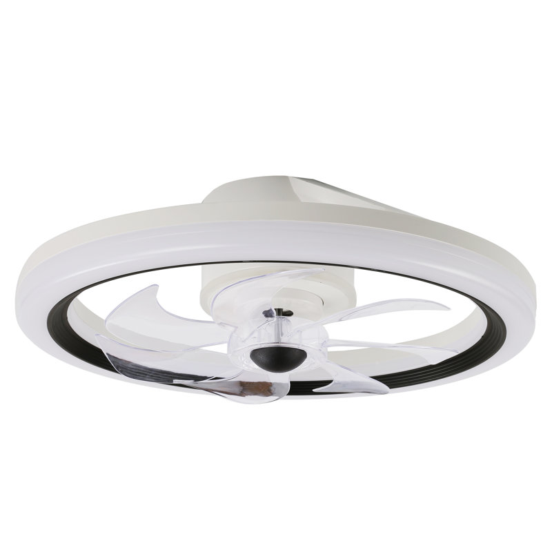 Ventilateur de plafond de chambre à coucher 20 po Folkeus avec lumières DEL à intensité variable et télécommande, 6 vitesses