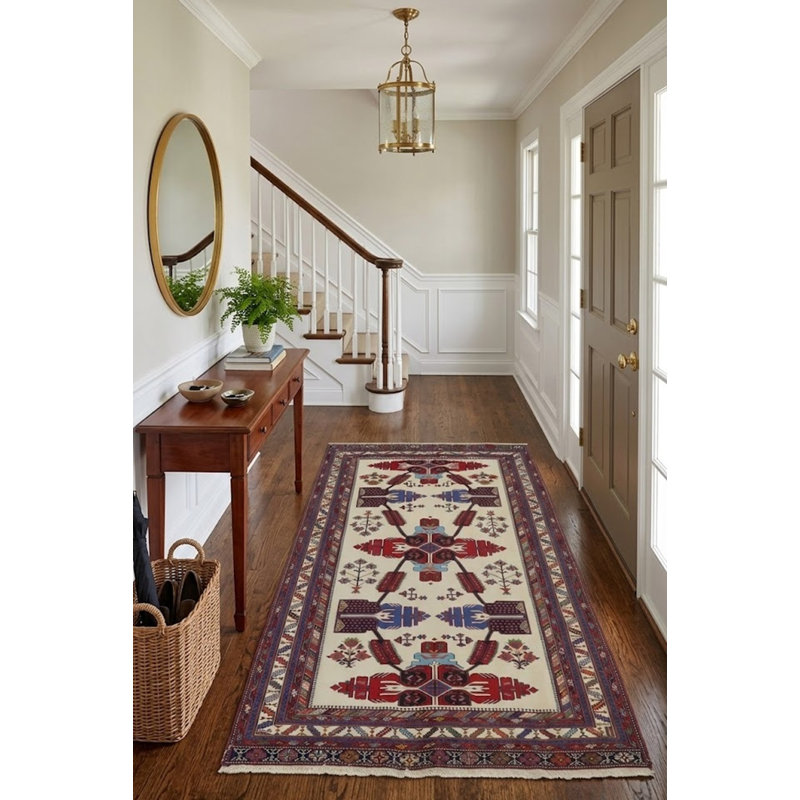 Rare tapis oriental à motif floral tissé à plat Sumak 4 pi 7 pi