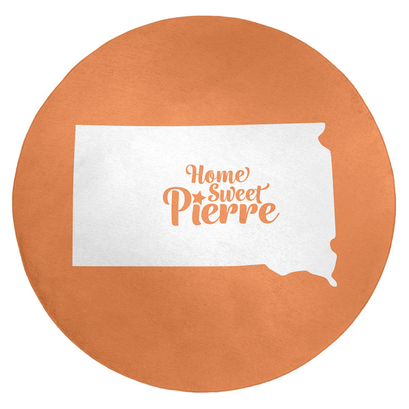 Tapis en poly-chenille pierre south dakota, Rond 5 pi