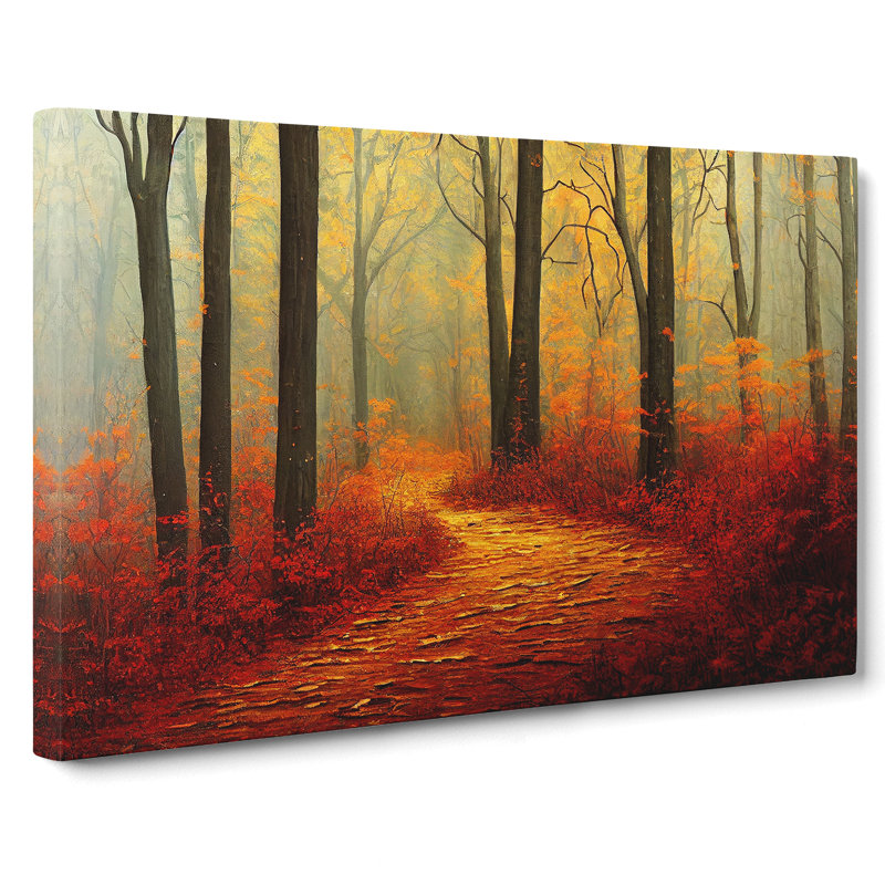 The Evocative Autumn Forest - Wrapped Canvas, 40cm H x 60cm W x 3cm D