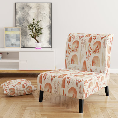 Fauteuil de chambre abstrait abstrait - Fauteuil de chambre Boho terra orange