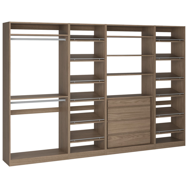 Système d'organisation 125 3/4 po, Brun