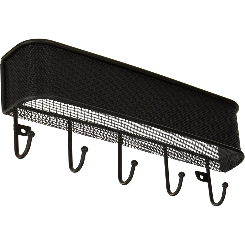 Aldwin Plastic Wall Organizer, Black