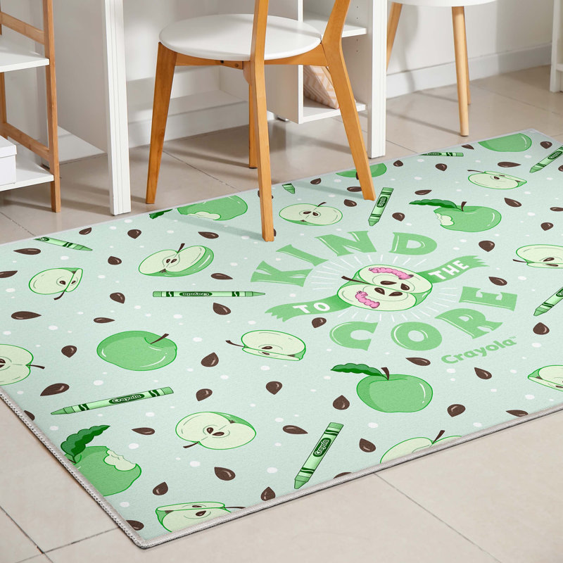 Tapis vert bien tissé Crayola, Rectangle 3 pi 3 po x 5 pi