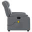  Fauteuil inclinable de massage en similicuir gris, métal, contreplaqué simple