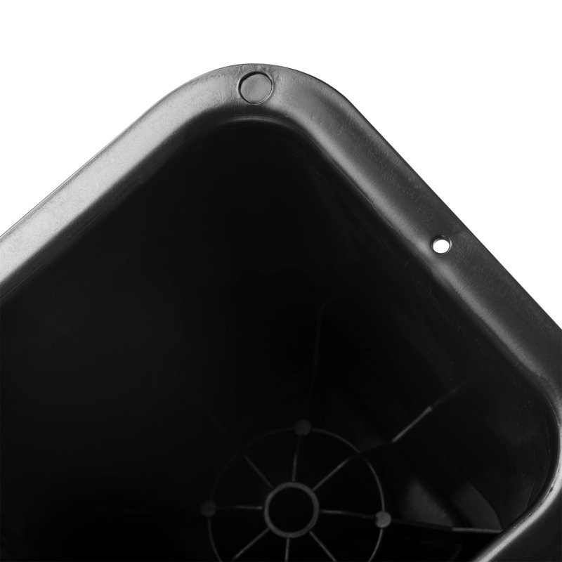 Simplify Black 6-Inch Plastic Bed Risers with Wheel Caster Stabilizer