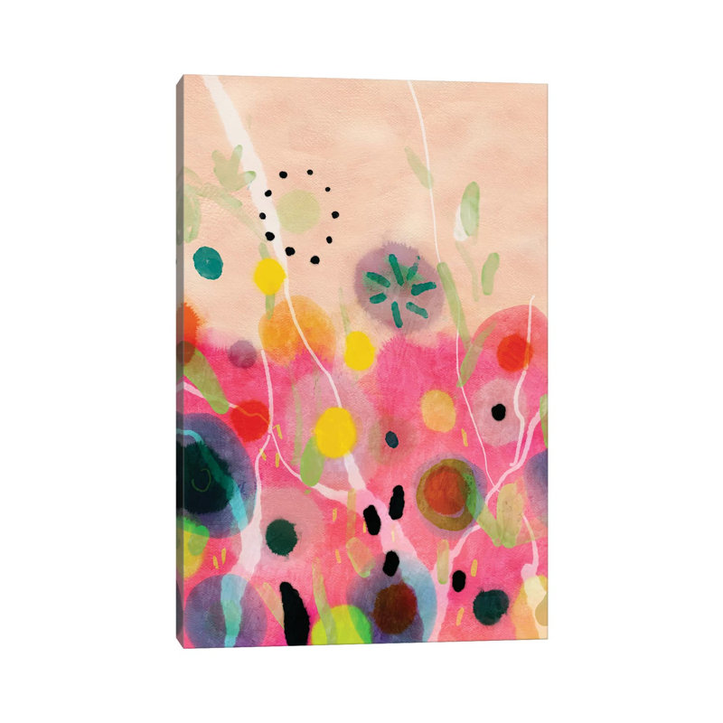 «Flower Power Abstract» par Ana Rut Bré - impression d'art graphique, Aucun mat, Toile tendue, H 12 po x l 8 po x P 0,75 po