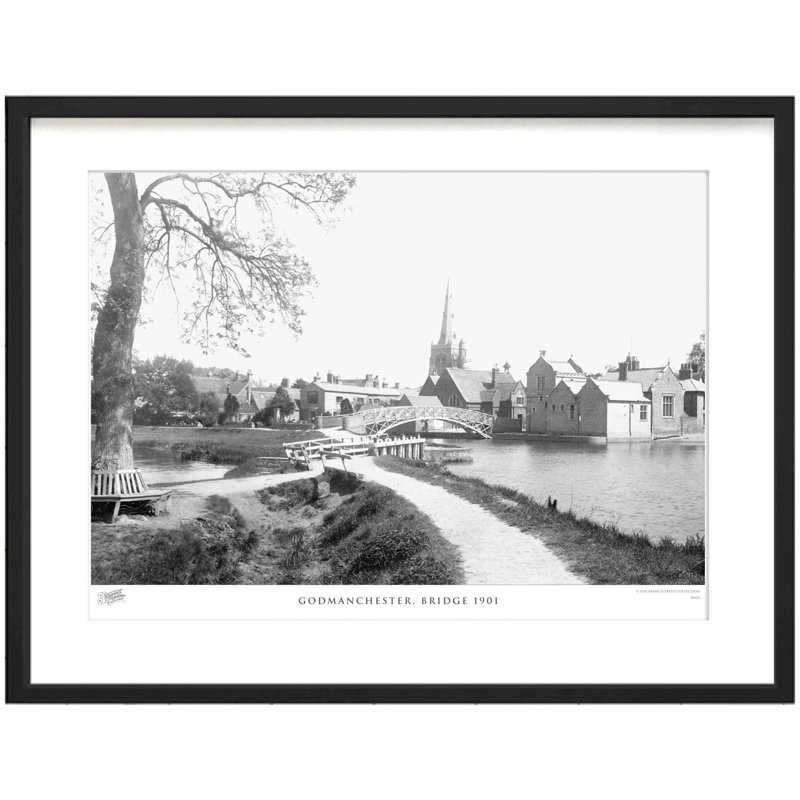 Godmanchester, Bridge 1901 by Francis Frith - Single Picture Frame Print, 60cm H x 80cm W x 2.3cm D