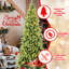 8ft Christmas Tree With 500 Pre - Strung Warm White Led Lights, 1612 Mixed Tips, Space Saving For Offices Slim Quick & Easy Decorating Corners