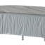 Elegant Gray Coffee Table With High Gloss Top And 3/4 Extension Function Chic Oval Shape Storage Space