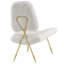Chaise longue rembourrée en peau de mouton Ponder-536432431