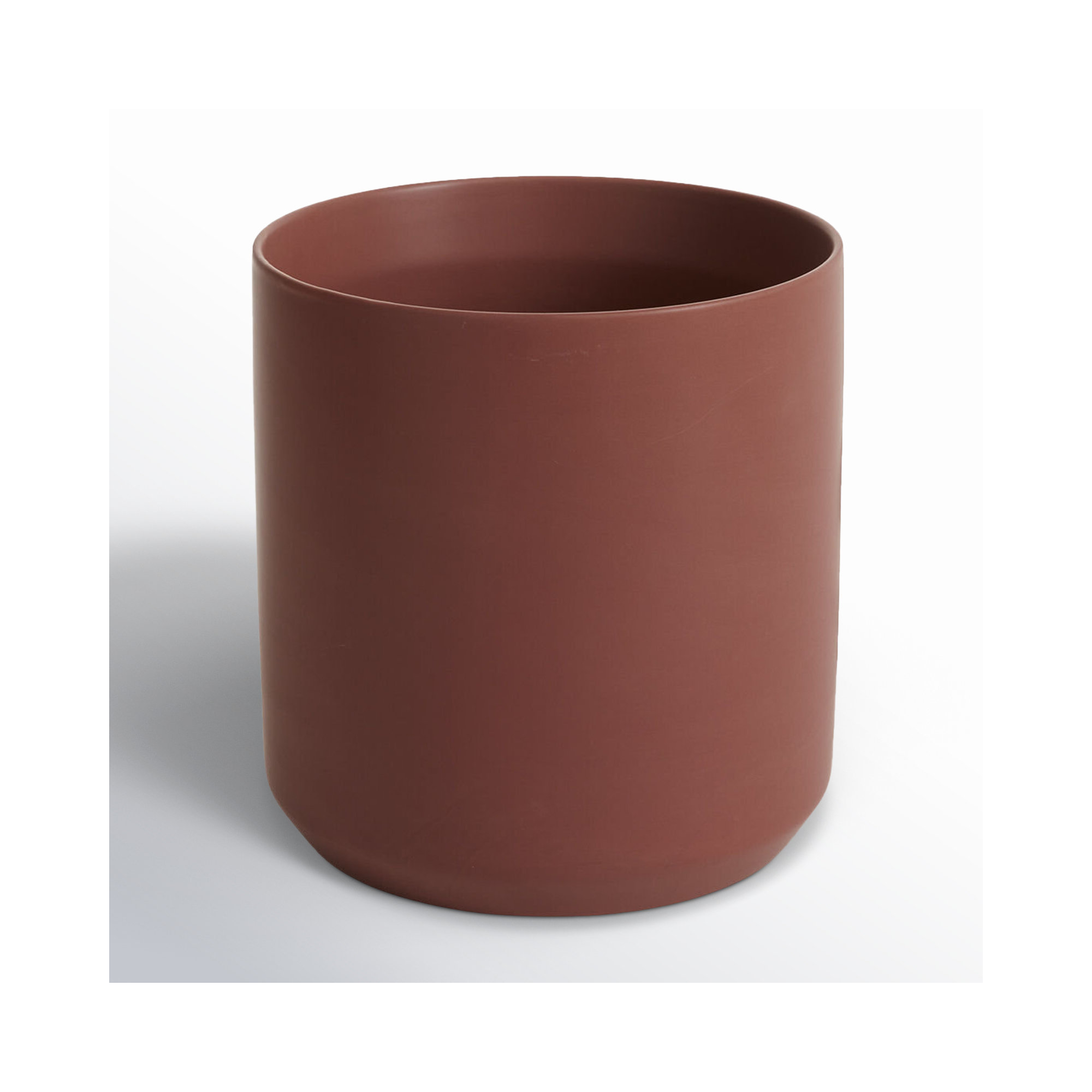 Parsons Handmade Ceramic Pot Planter, 10" H x 10.75" W x 10.75" D, Brown