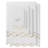  100% Turkish Cotton FISH SCHOOL Scallop 3PC Embellished Towel Set-704600577-704257986