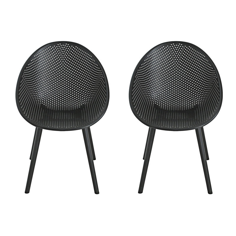 Chaise de salle à manger (ensemble de 2), Noir