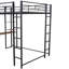 Lit mezzanine en métal avec 2 tablettes et 1 bureau-114231744-114231745