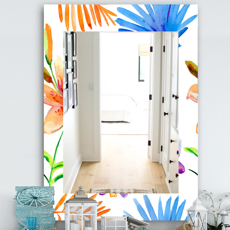 Miroir mural brillant ambiance lumineuse 7, H 24 po x l 32 po