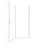 Porte de douche pivotante semi-cadrée l 32 po x H 72 po avec verre trempé de 1 po d'épaisseur (6 mm)-129052389