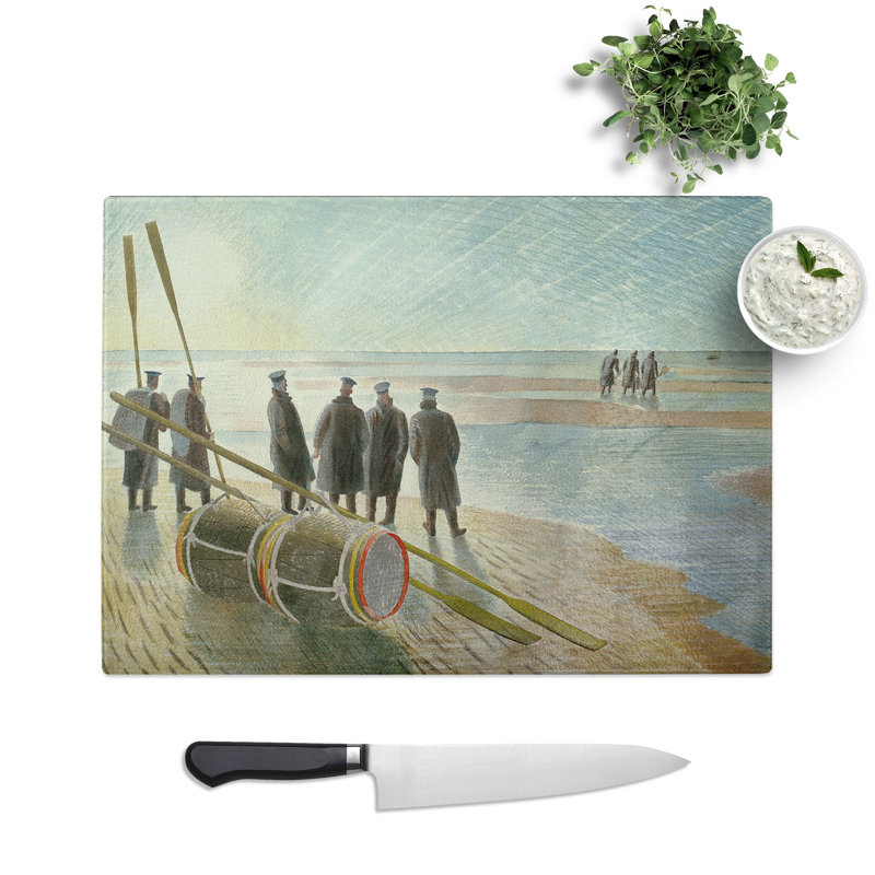 Dangerous Work by Eric Ravilious Chopping Board, 28.5cm W x 39cm L