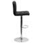 Ahlijah Contemporary Quilted Vinyl Adjustable Height Barstool with Chrome Base-29471284