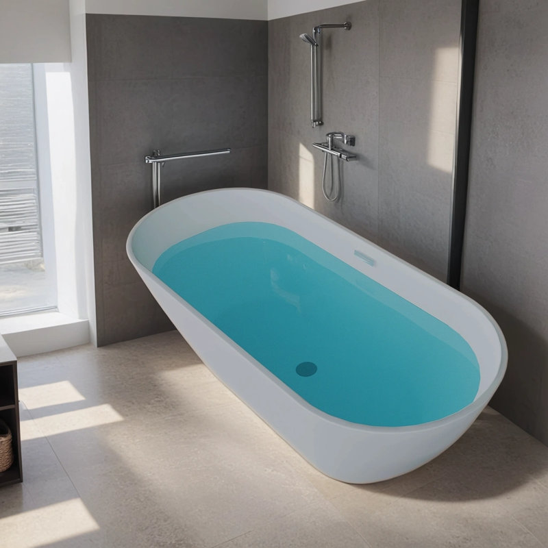 67.1'' x 29.53'' Freestanding Soaking Acrylic Bathtub