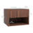 Floating Nightstand Set of 2 with Drawer and Shelf, Brown
