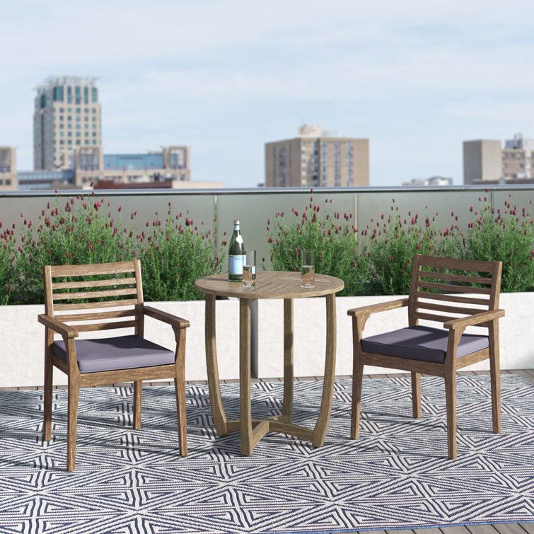 Anahat 2 - Person Round Outdoor Dining Set with Cushions