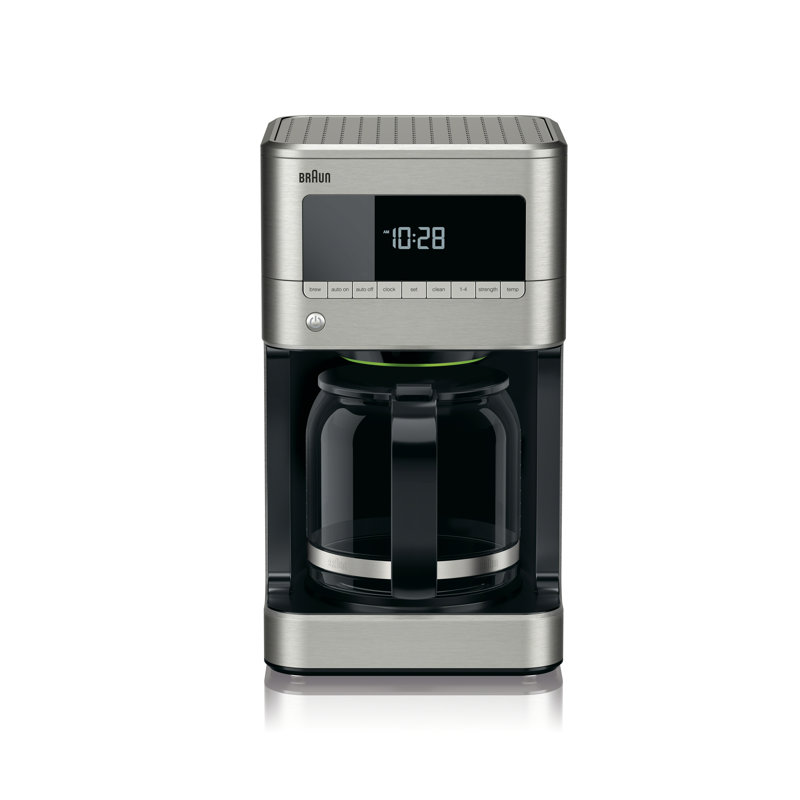 Braun BrewSense 12-Cup Drip Coffee Maker with Brew Strength Selector and Glass Carafe, Stainless