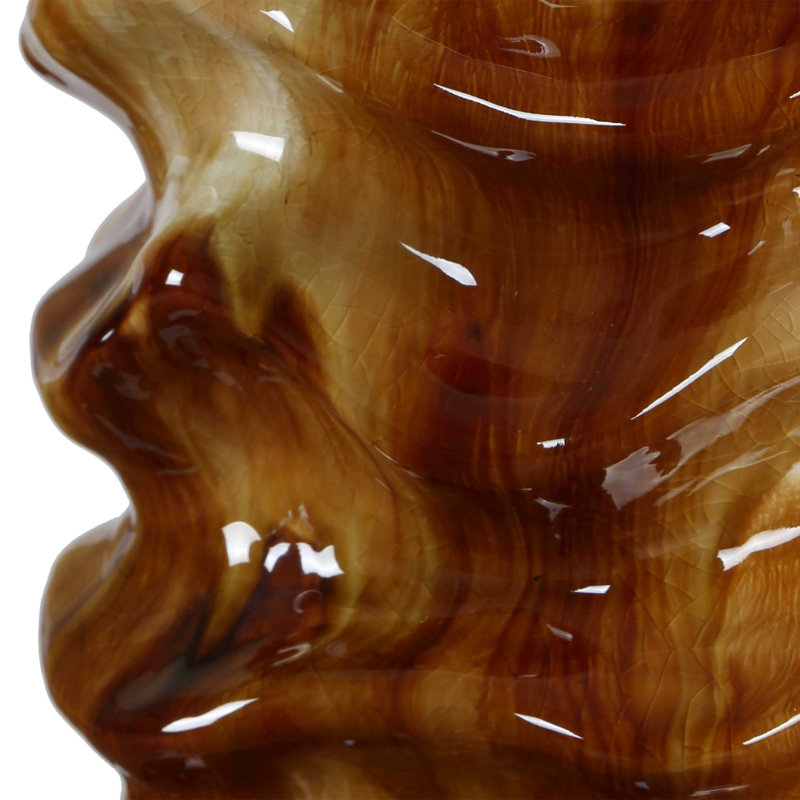 Uttermost Bassa Brown Cream Glazed Table Lamp