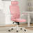 Ergonomic Office Chair, Home Office Desk Chair With Headrest, High Back Computer Chair With Armrests And Adjustable Lumbar Support For Home Office Study Room, White & Pink