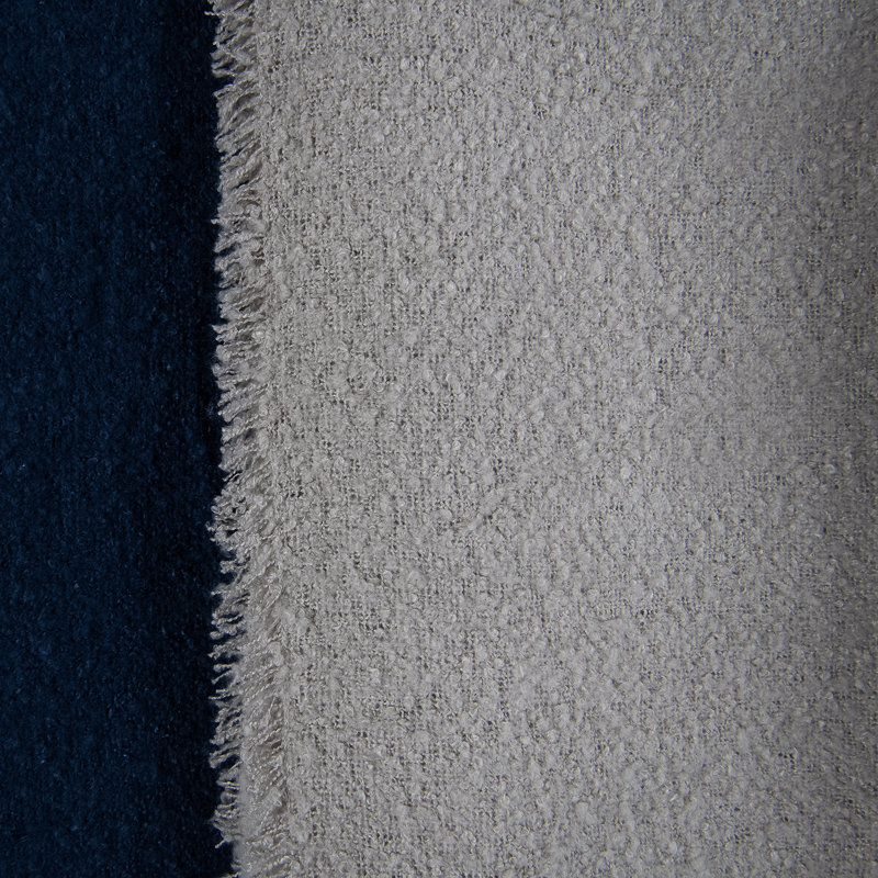 Jeté à franges pelucheux, gris