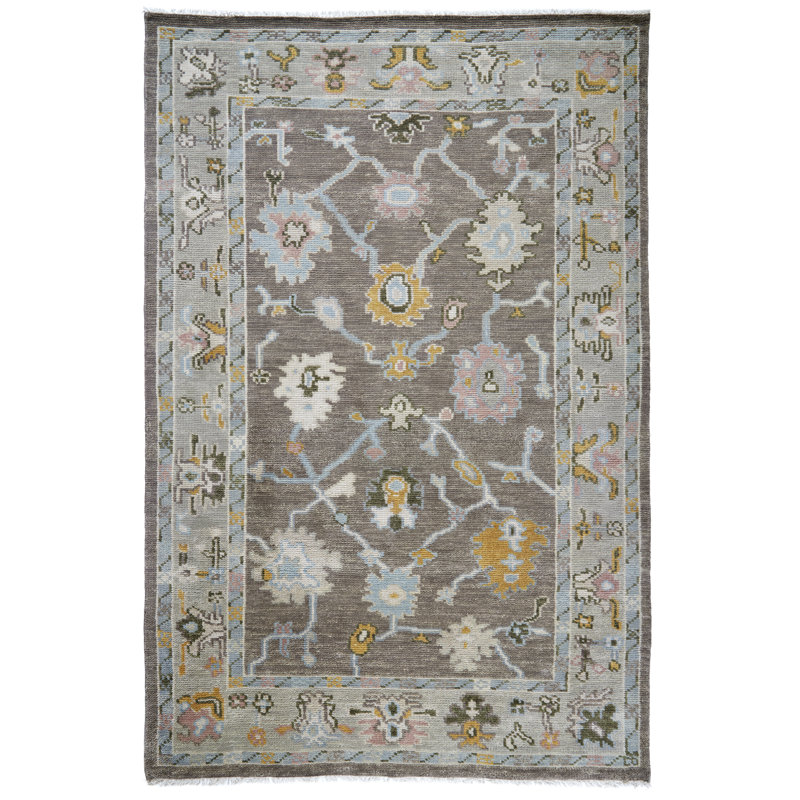 Tapis d'intérieur en laine noué à la main Tuscany, 3 pi x 5 pi