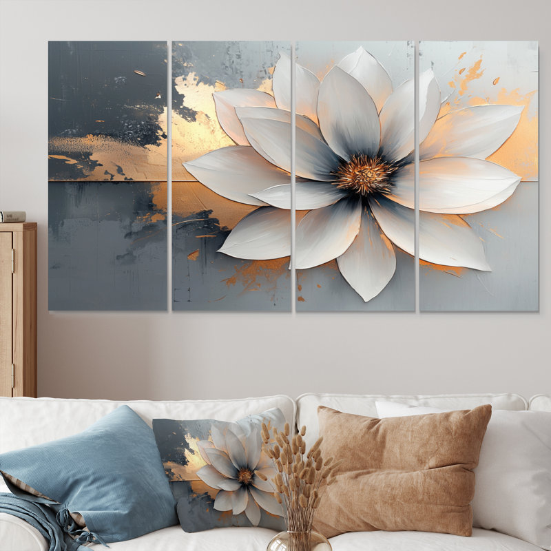 Hatfield - décoration murale de chrysanthèmes - art mural traditionnel, H 28 po x l 48 po