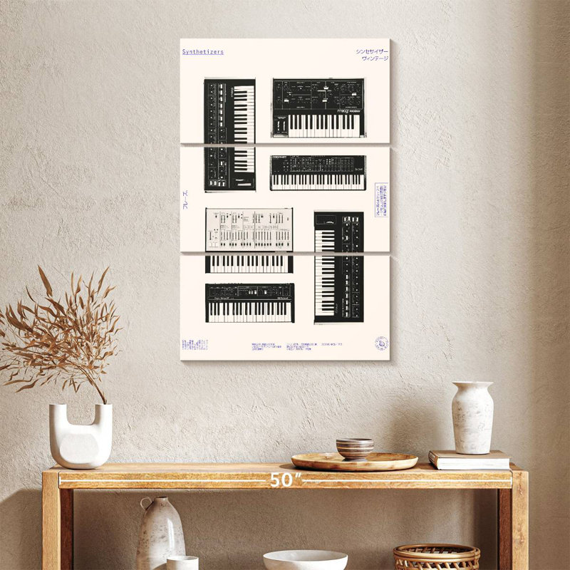 Abarca Synthesizers, 57" H x 36" W