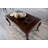 1Pc Rectangle Coffee Table Traditional Style Curved Shape Legs Solid Wood Structure Carved Design With Gold Highlight Dark Cherry Finish (Only Including Table)
