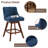  Counter Height Swivel Upholstered Bar Stools (Set of 6)-746823560