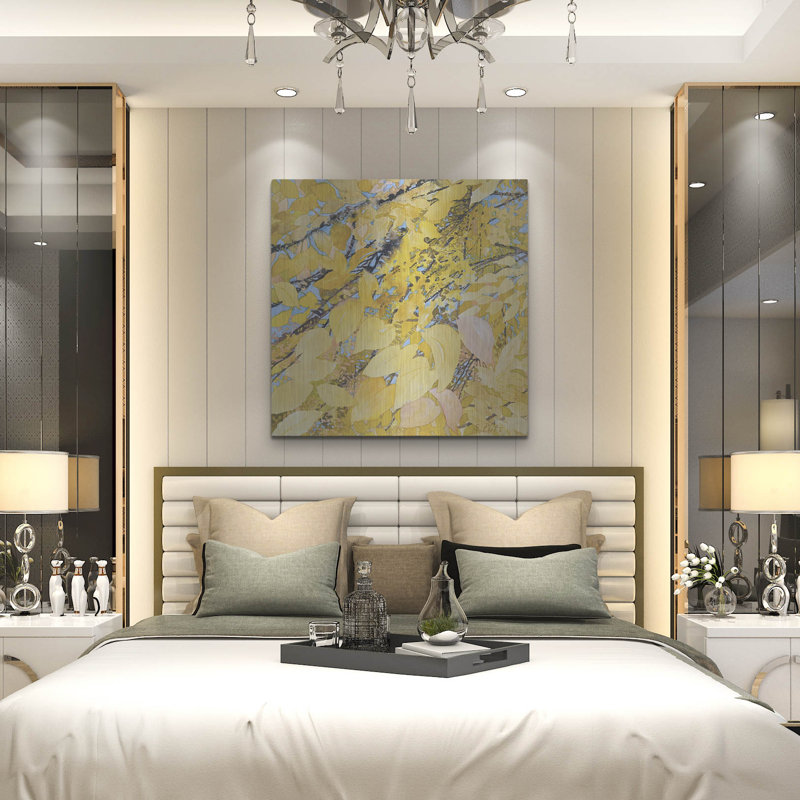 «Golden Leaves» par Sharon Pitts, H 36 po x l 36 po