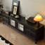 Meuble télé rétro en bois manufacturé noir-161967600