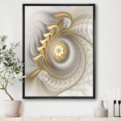 " Glowing Fractal With Recursive Curves "