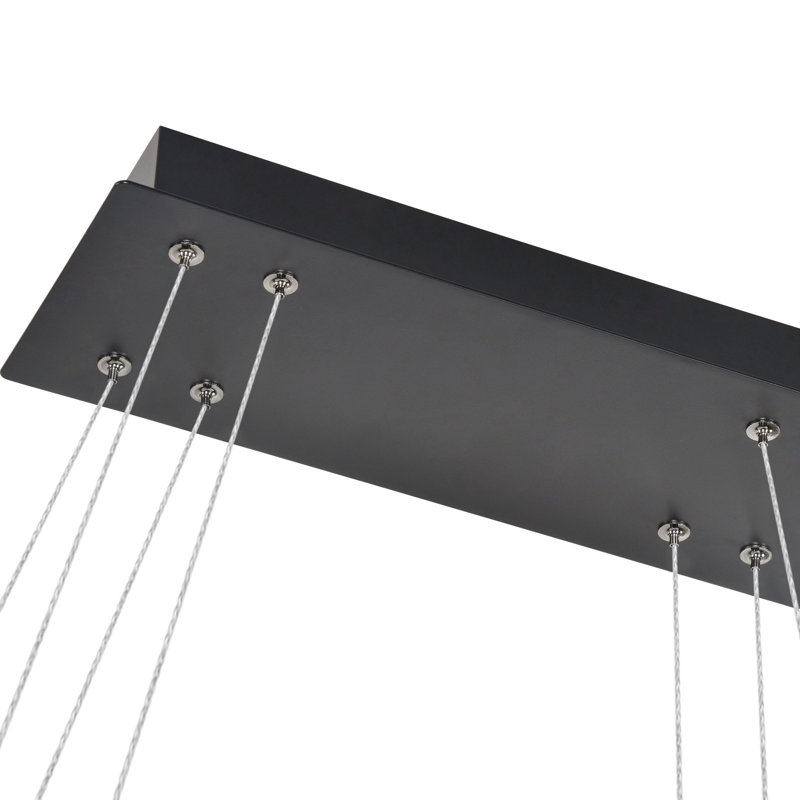Lustre linéaire intégré à hauteur réglable de 29 po Atria Duo, Noir