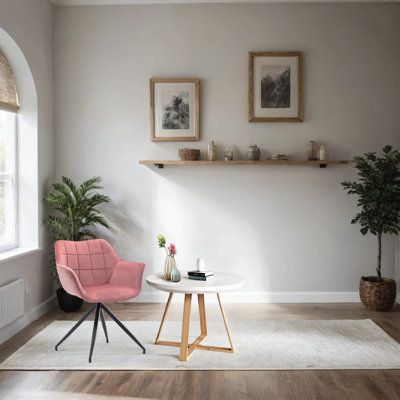 Chaise avec accoudoirs en velours Solace