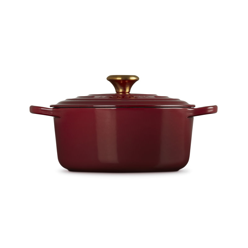 Le Creuset Cast Iron Round Casserole, 24cm / 4.2L, Garnet