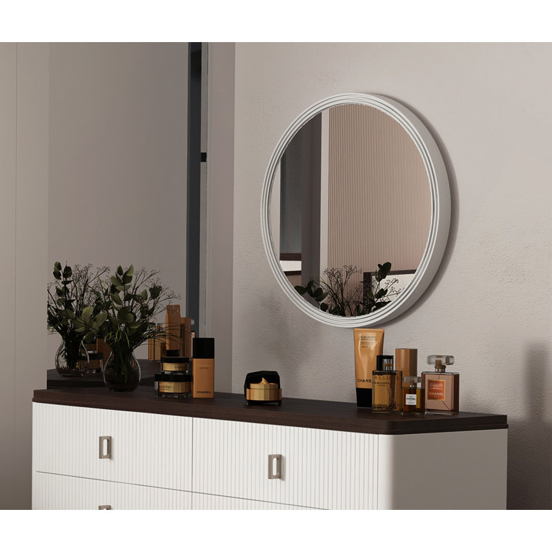 Miroir rond gris Carena