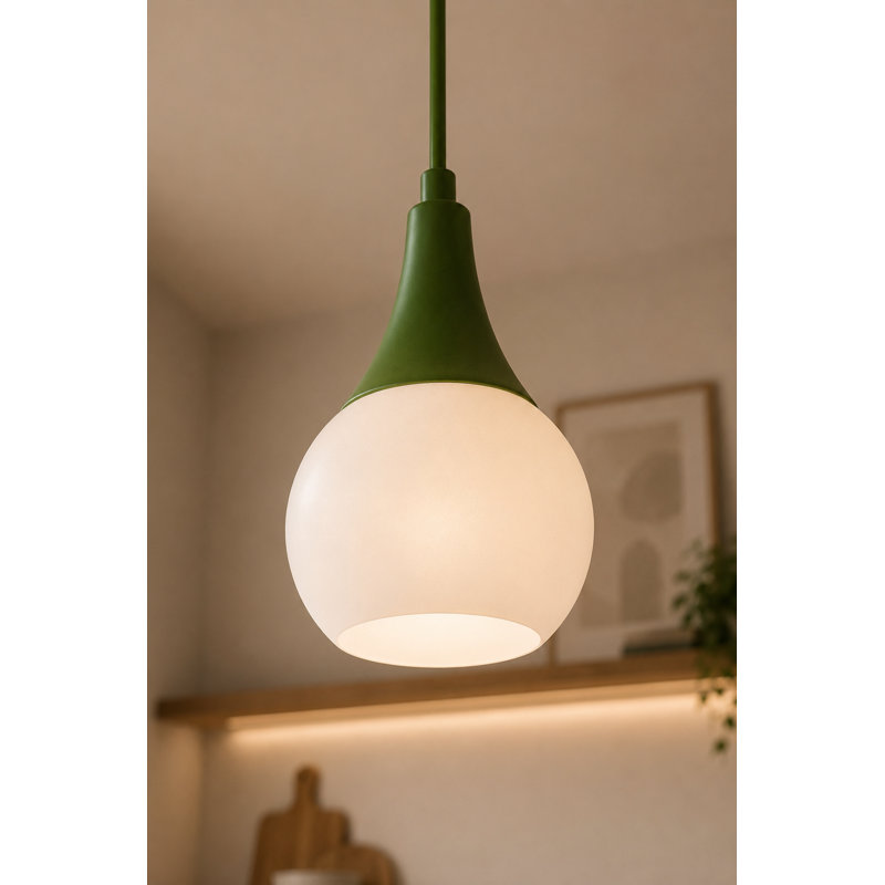 LACRIMA KHAKI 1-LIGHT PENDANT, 15, 1