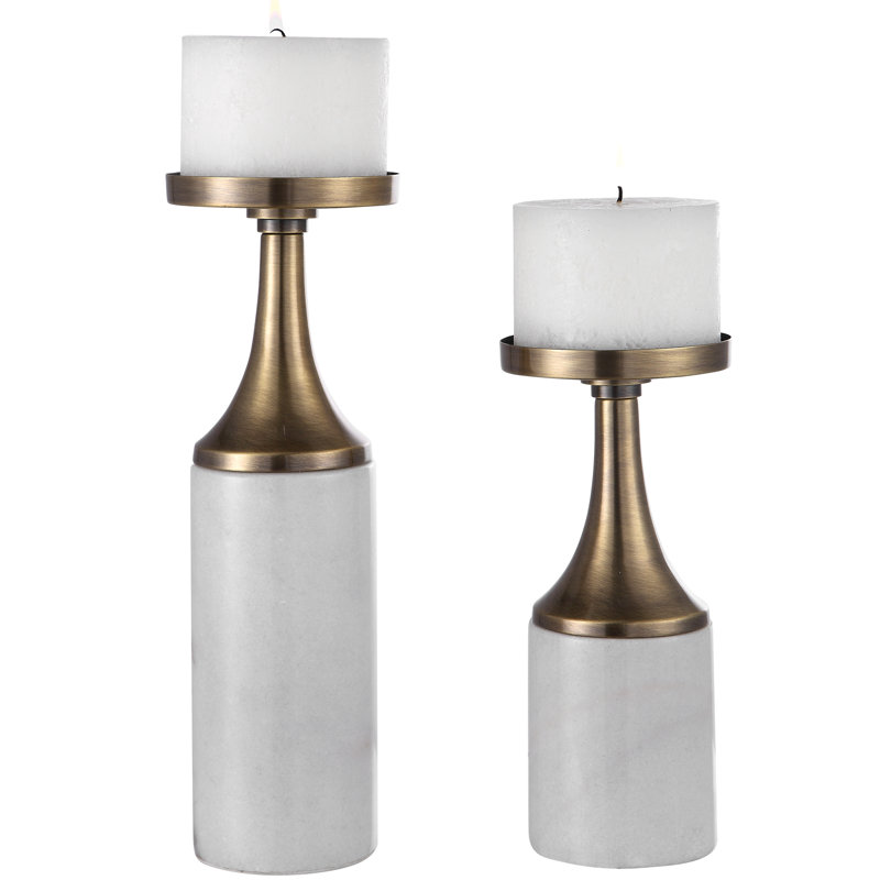Carryn Tabletop Candlestick with Candle Included
